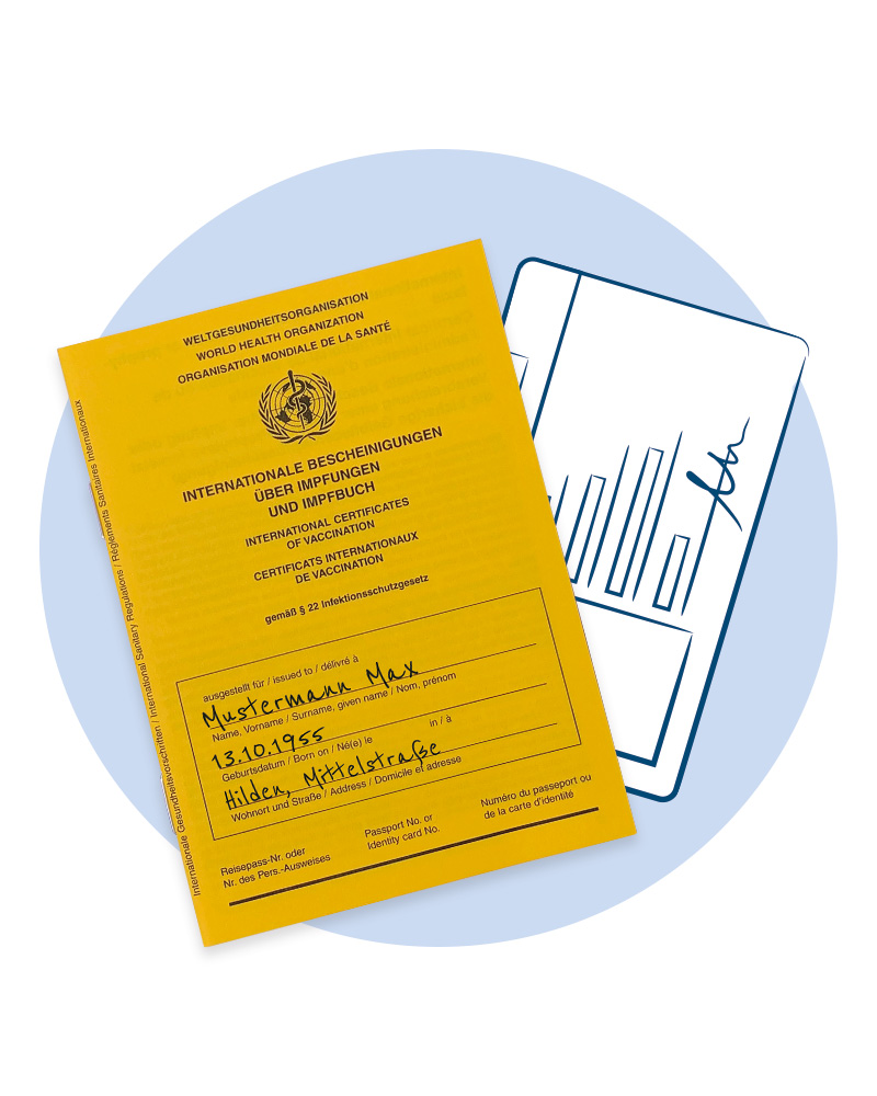 Gelbes Impfbuch und Personalausweis bei uns in den Apotheken vorlegen
